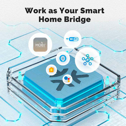Interruptor WiFi Mini Smart Switch Matter 2 Gang Moes - imagen 2
