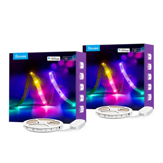 Pack 2x Tira de luces LED Govee RGBIC Basic Wi-Fi + Bluetooth