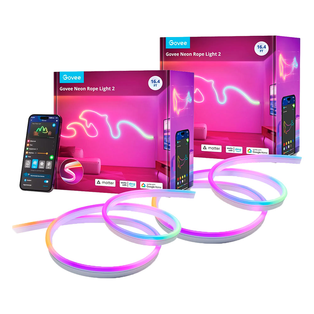 Pack Tira de Neón v2 de 5 MTS WiFi Govee - Pack 2x