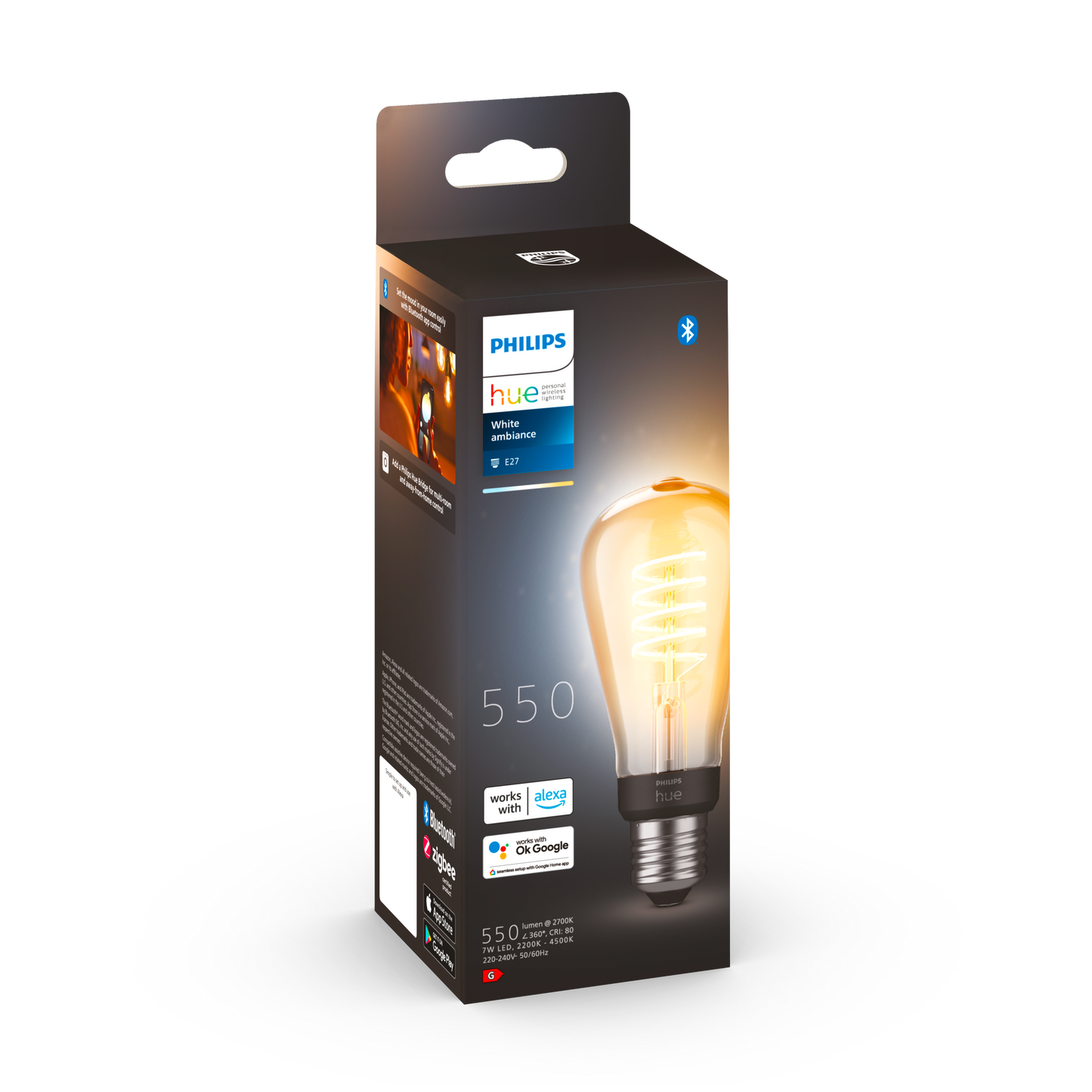 Philips Hue Ampolleta Smart Filamento BT E27 Edison ST64