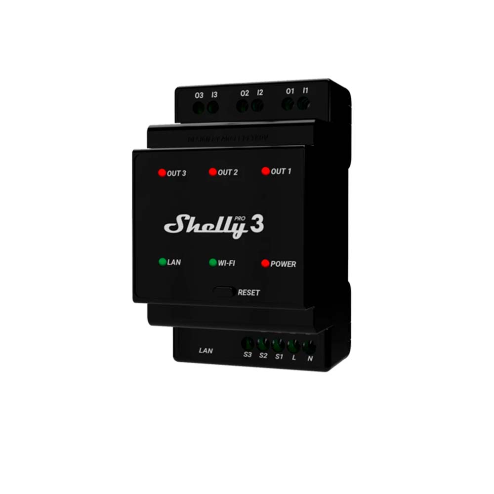 Interruptor Relay Inteligente Pro 3 Shelly