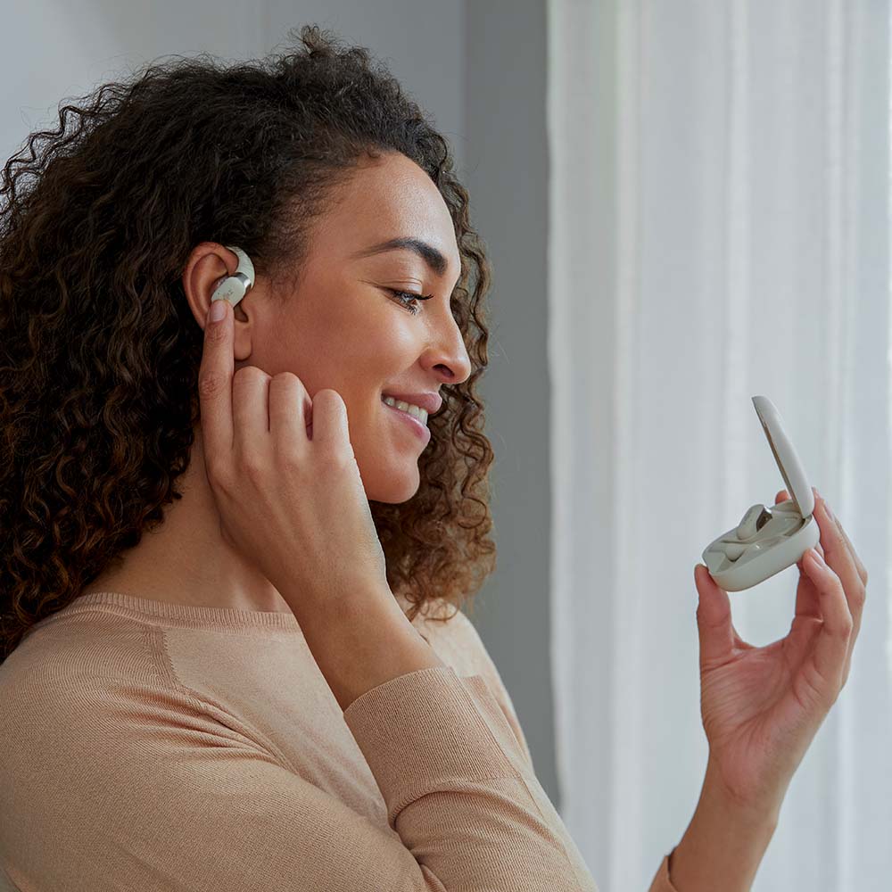 Audífonos Bluetooth Shokz OpenFit Beige Open Box