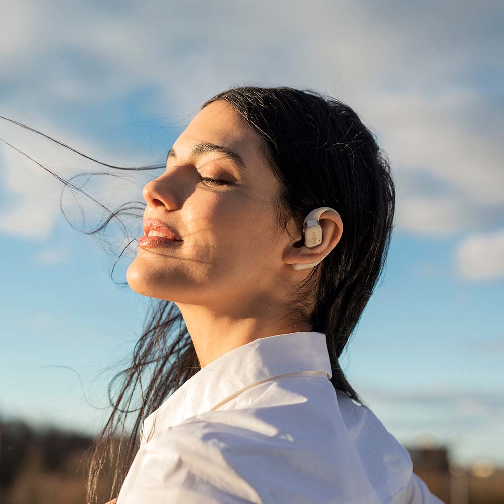 Audífonos Bluetooth Shokz OpenFit Beige Open Box