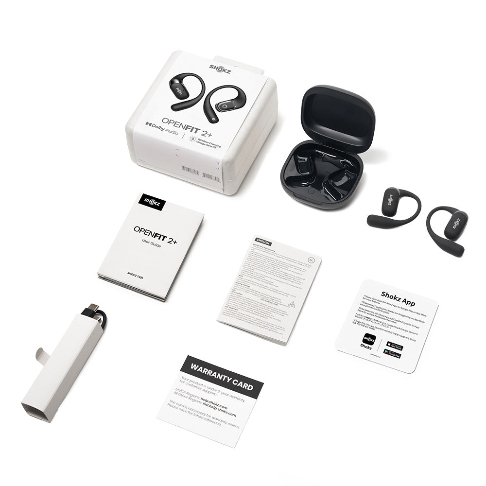 Audífonos Bluetooth Shokz OpenFit 2 Plus - Black