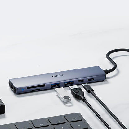 Hub USB C 7 En 1 Adaptador Multipuerto Cudy