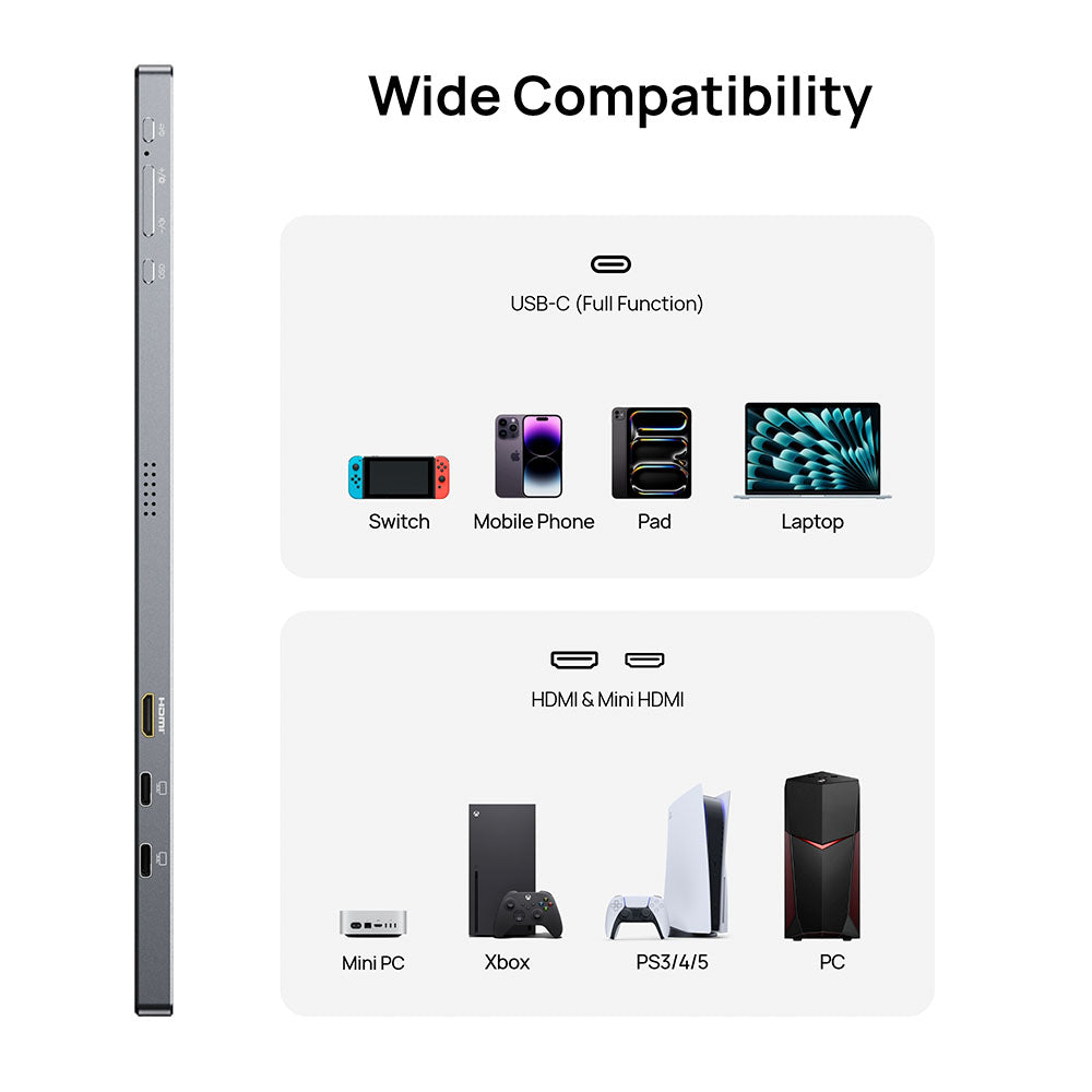 Monitor Portátil Z1C Plus Arzopa 17,3” IPS 1080P FHD