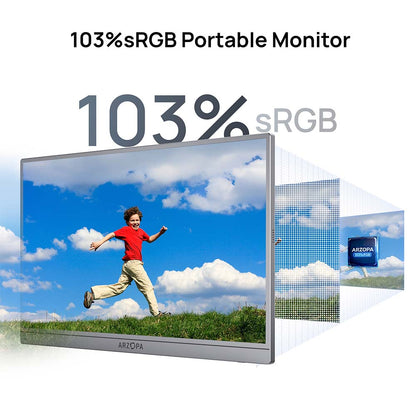 Monitor Portátil Z1C Plus Arzopa 17,3” IPS 1080P FHD
