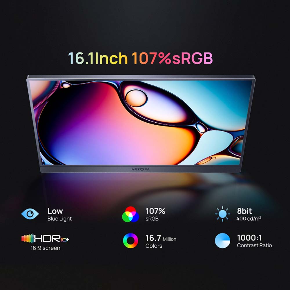 Monitor Portátil Z3FC Arzopa 16,1” IPS 180Hz QHD