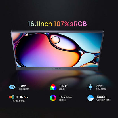 Monitor Portátil Z3FC Arzopa 16,1” IPS 180Hz QHD