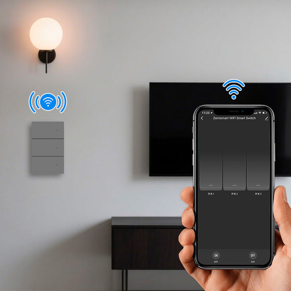 Interruptor con neutro Matter Wifi 2 canales aleación de aluminio Zemismart - imagen 3