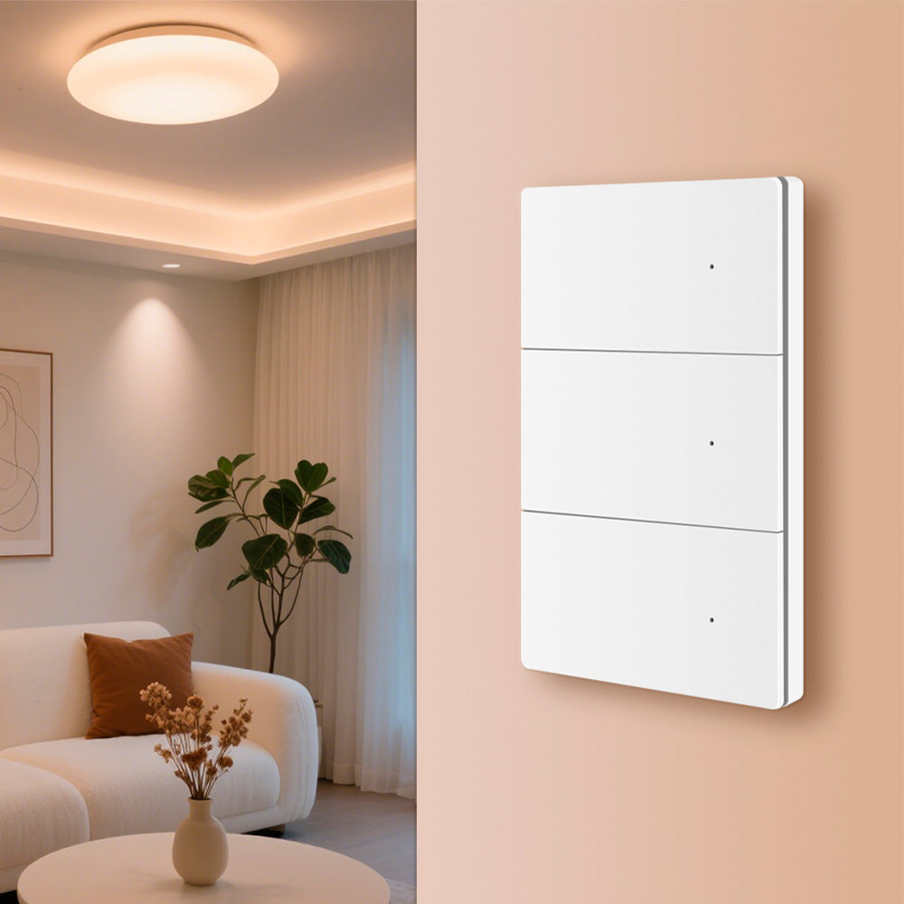 Interruptor con neutro Matter Wifi 3 canales Blanco Zemismart - imagen 4