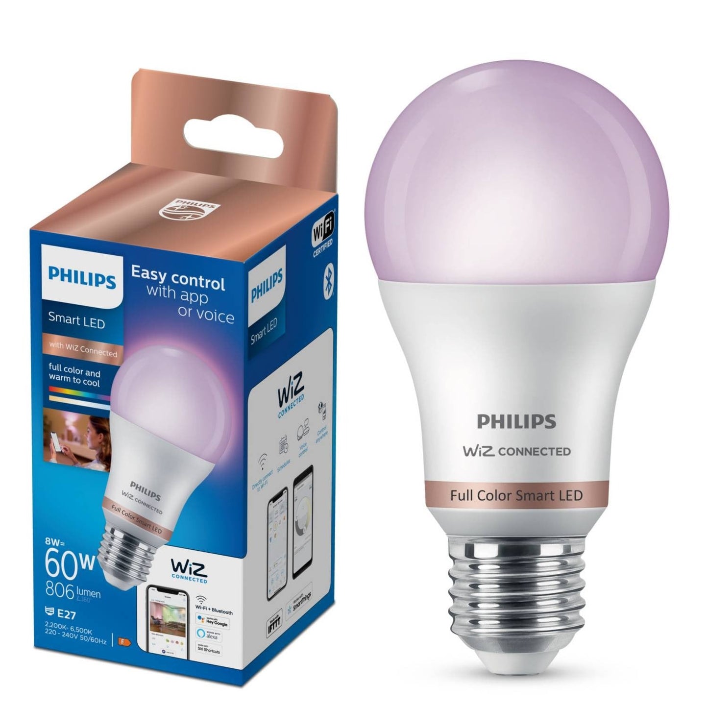 Pack Ampolleta Philips Smart 60W A60 E27