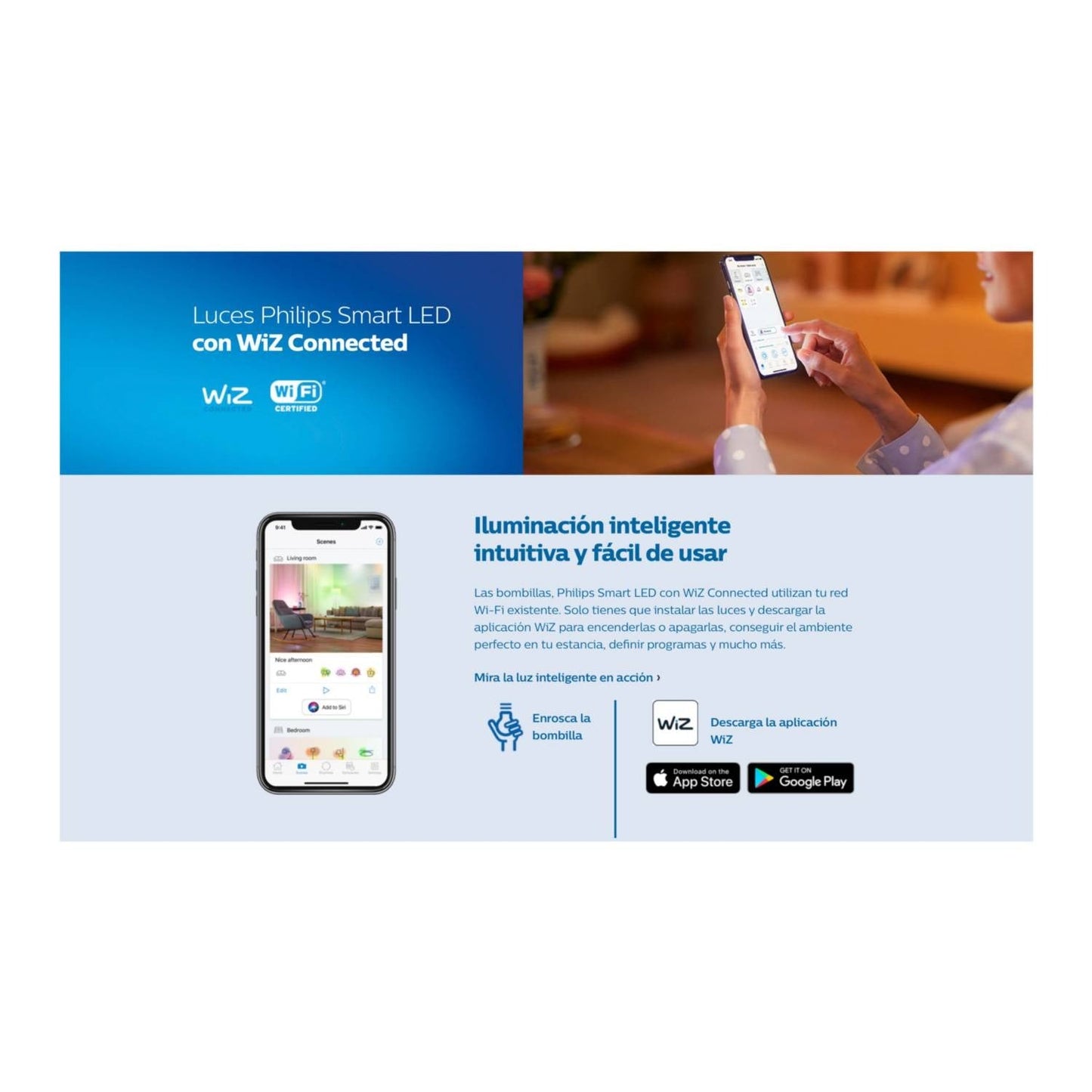 Pack Ampolleta Philips Smart 60W A60 E27