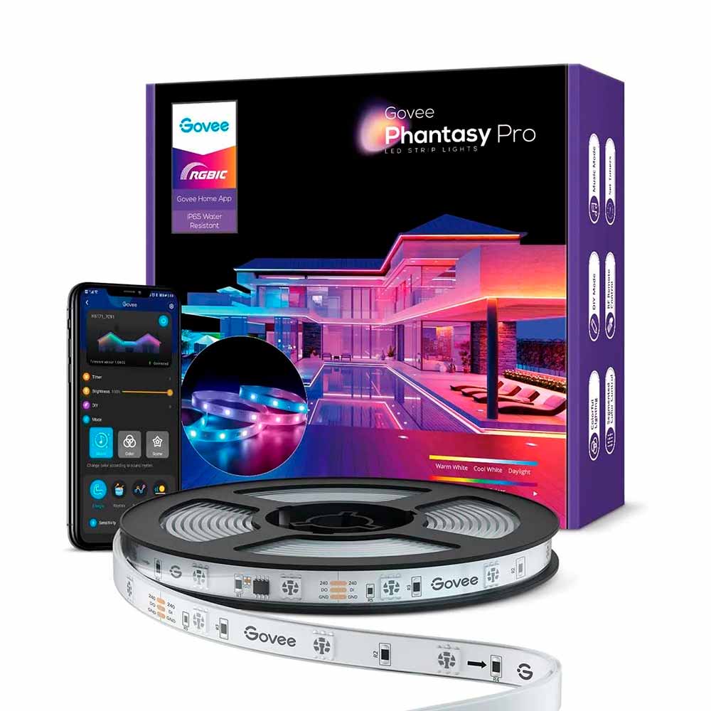 Luces LED Phantasy Outdoor RGBIC 10 mts – Govee Open Box