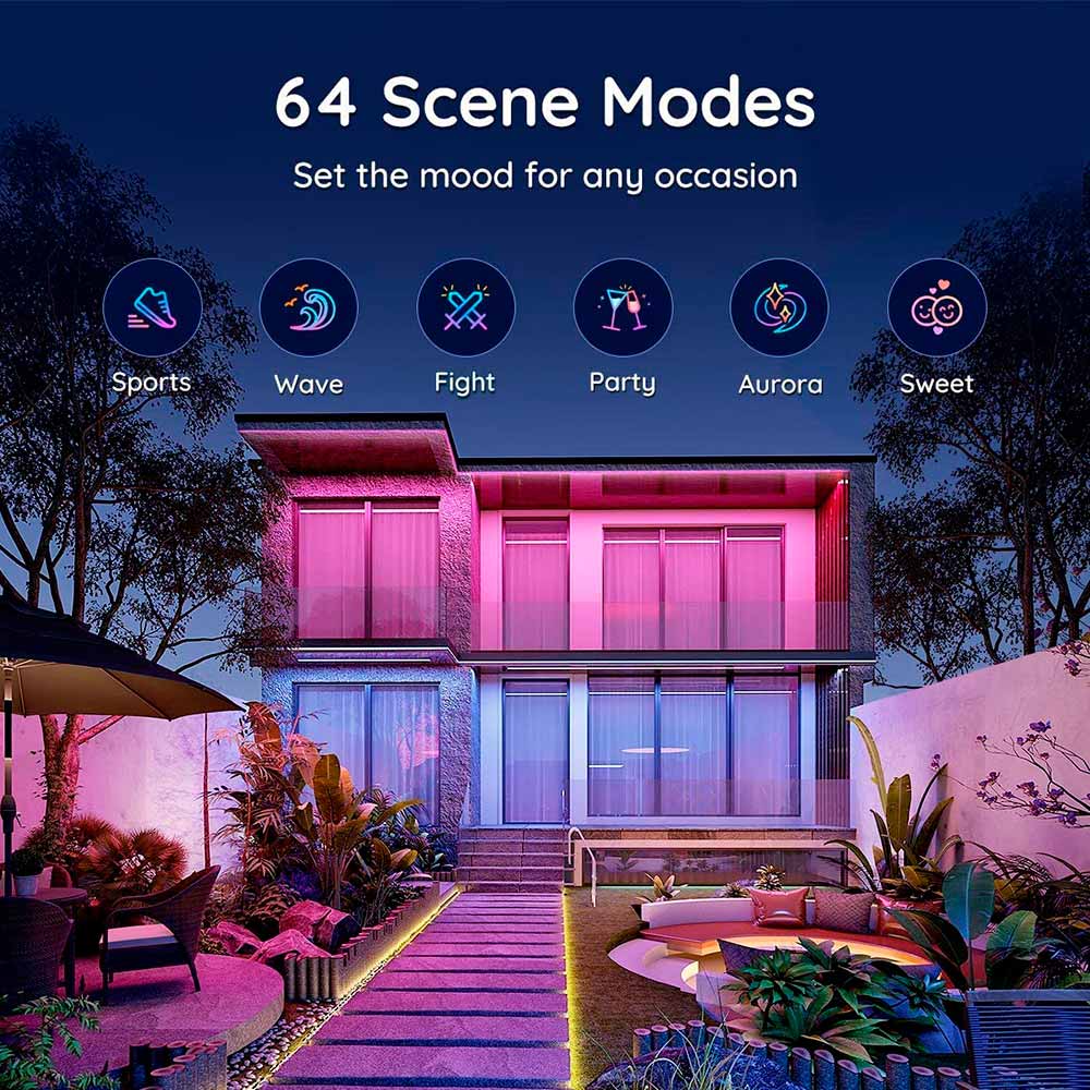 Luces LED Phantasy Outdoor RGBIC 10 mts – Govee Open Box