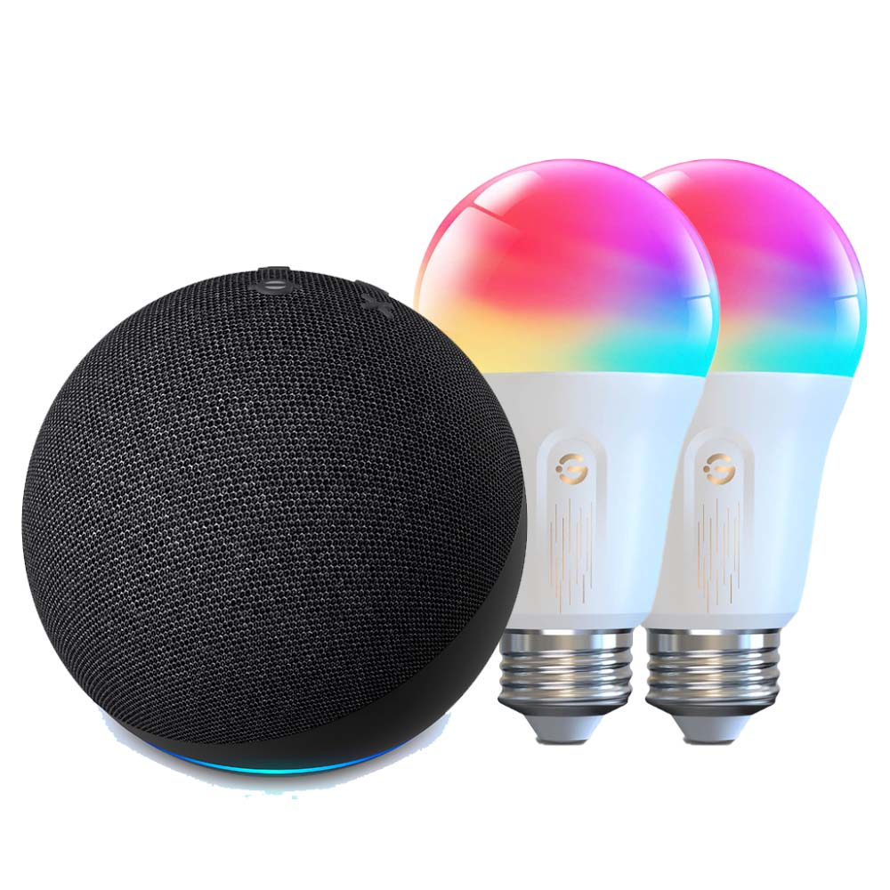 Kit Echo Dot 5 Gen + 2 Ampolletas Govee
