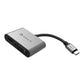 Adaptador USB-C a dual HDMI y VGA VH1 Adam Elements Gris