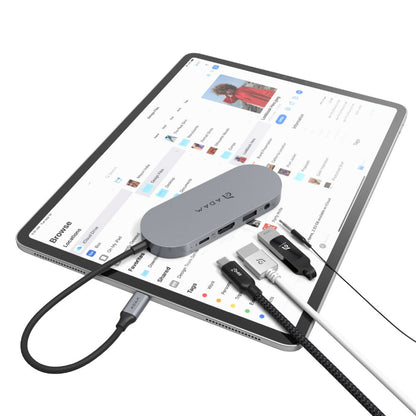 CASA HUB S 240GB USB-C 5 en 1 Adam Elements Gris