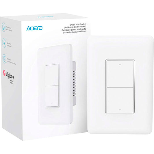 Switch de Pared Doble SIN Neutro Zigbee - Aqara