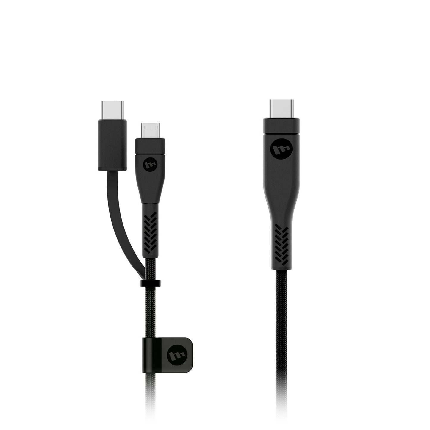 Cable dual USB-C/ Micro USB a USB-C 2 Mt Mophie Negro