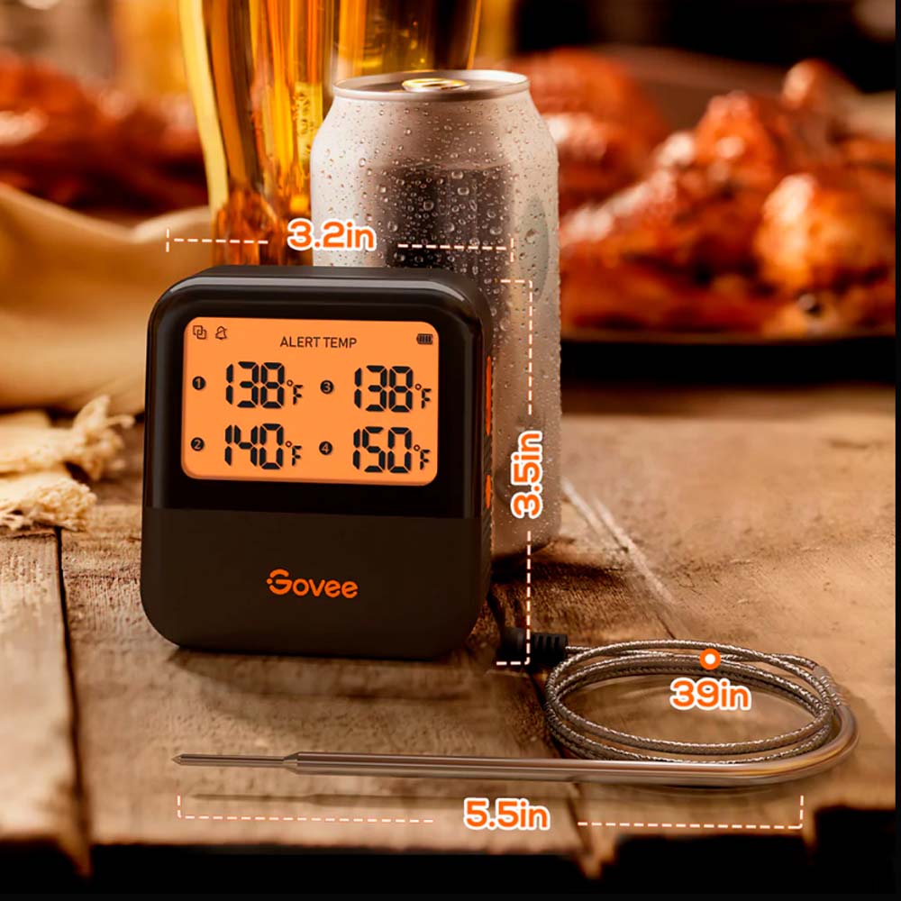 Termómetro de Carne Bluetooth con 4 Sondas - Govee