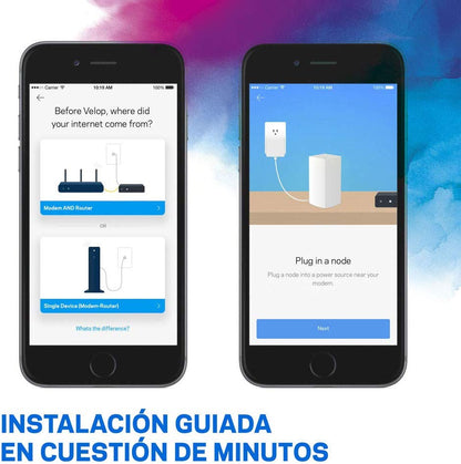 Sistema Linksys Velop WiFi Intelligent Mesh de doble banda (paquete de 1 nodo)