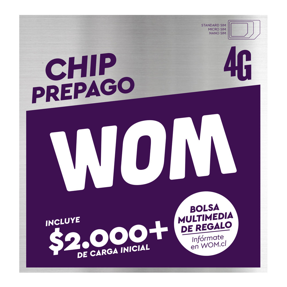 Chip WOM Prepago 4G