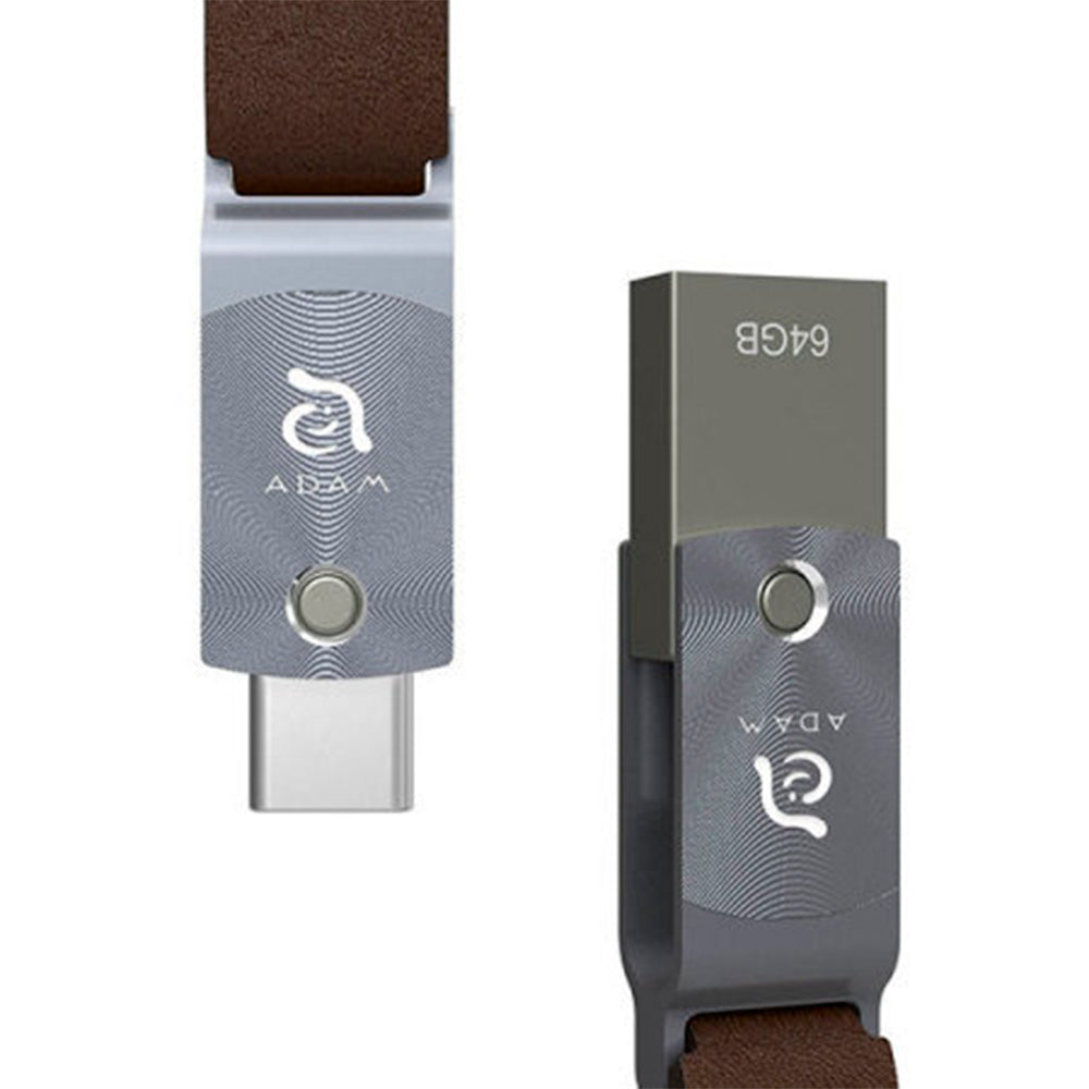 Memoria flash USB-C y USB 64 Gb Adam Elements Gris