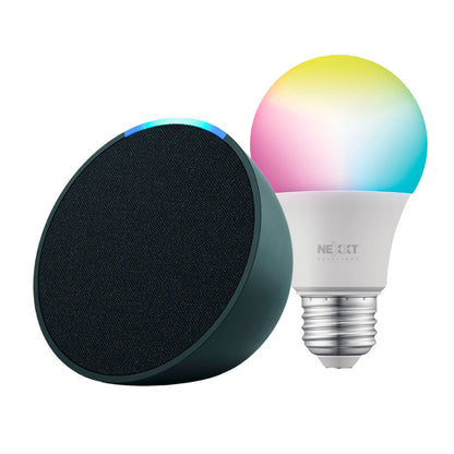 Kit Amazon Echo POP + Ampolleta Inteligente Multicolor E27