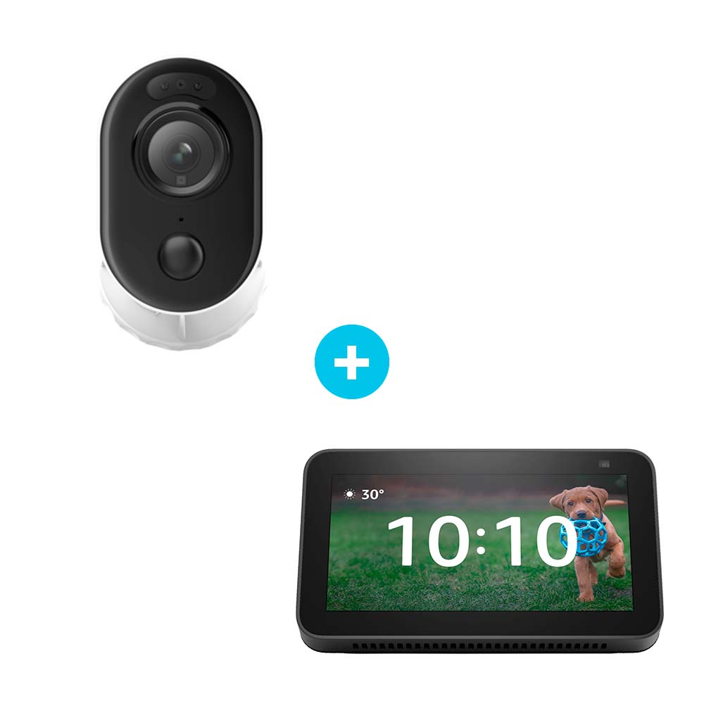 Kit Cámara de Seguridad WiFi Reolink Argus 3 Pro + Amazon Echo Show 5 (3 Gen)