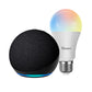 Kit Alexa Echo Dot 5 Black + Ampolleta Wifi Multicolor E27
