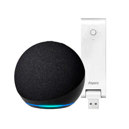 Kit Alexa Echo Dot 5 Black + Controlador Aqara HUB E1 Wifi y Zigbee 3.0