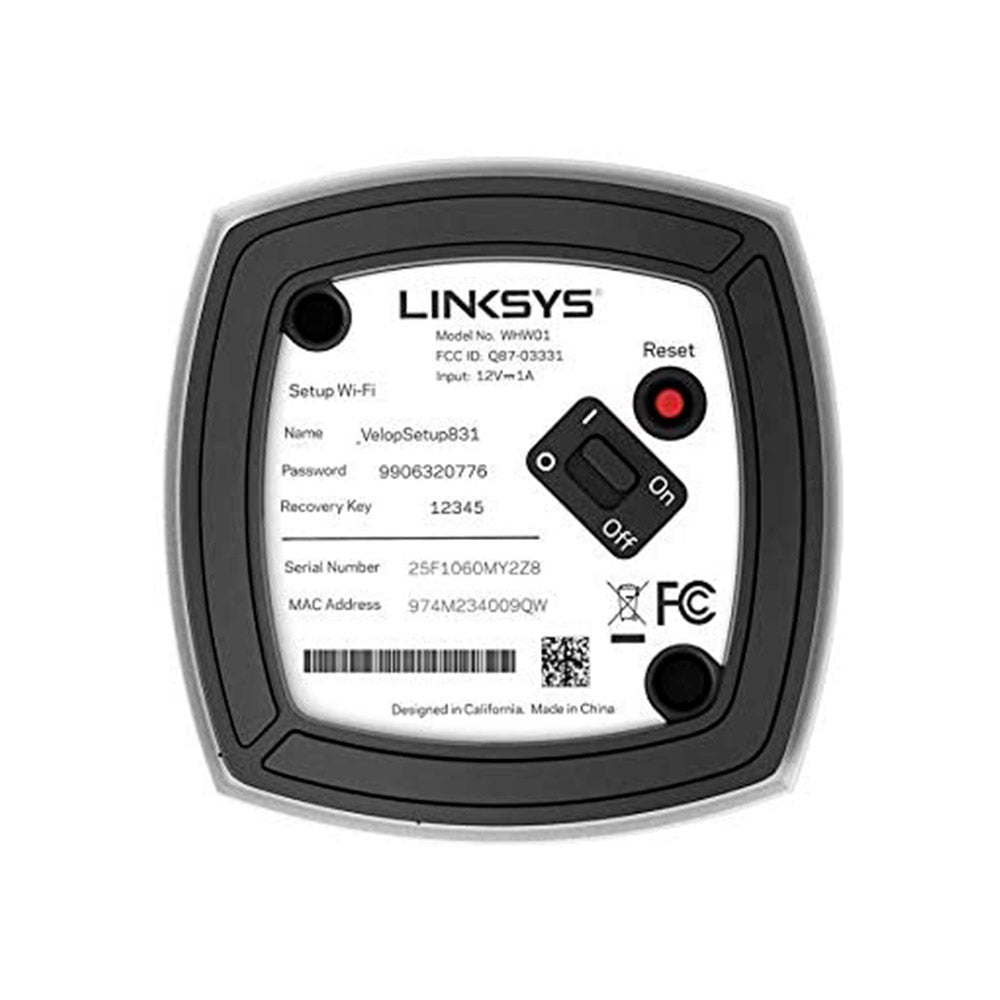 Sistema Linksys Velop WiFi Intelligent Mesh de doble banda (paquete de 1 nodo)