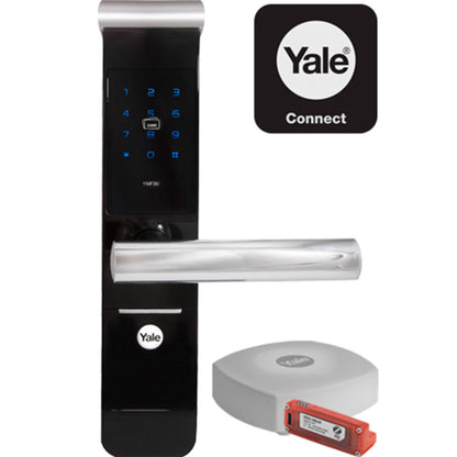 Cerradura Digital Yale YMF30 / Apertura Código y Tarjeta - Negro