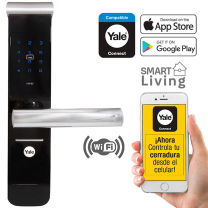 Cerradura Digital Yale YMF30 / Apertura Código y Tarjeta - Negro