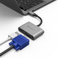 Adaptador USB-C a dual HDMI y VGA VH1 Adam Elements Gris