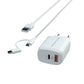 Cargador USB-C PD 20W Fast Charge 2 en 1 Dusted - Blanco