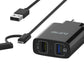 Cargador carga rápida Slim + cable Dusted Negro