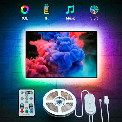 Tira Retroiluminada RGB 3 Mts con Control para TV - Govee