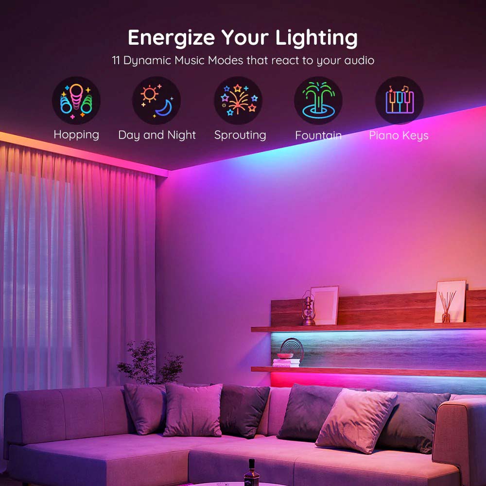 Tira de luces LED Govee RGBIC Wi-Fi + Bluetooth 5 y 10 mts