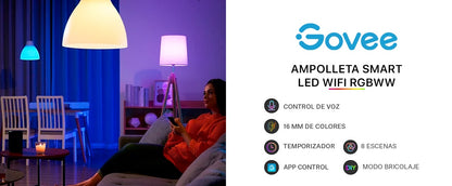 Ampolleta Smart LED Wi-Fi RGBWW - Govee