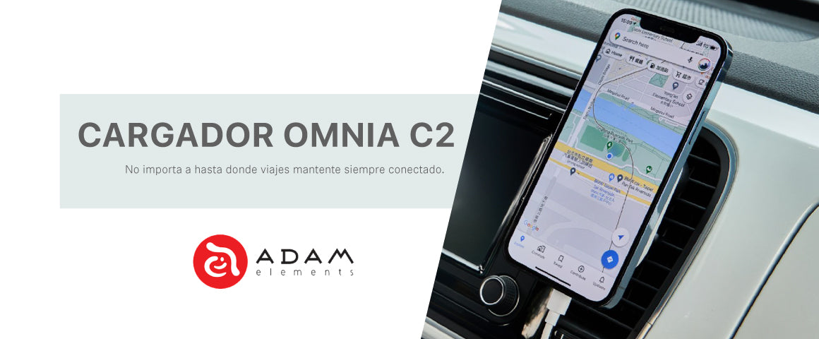 Cargador 15W Auto MagSafe Omnia C2 Adam Elements - Negro